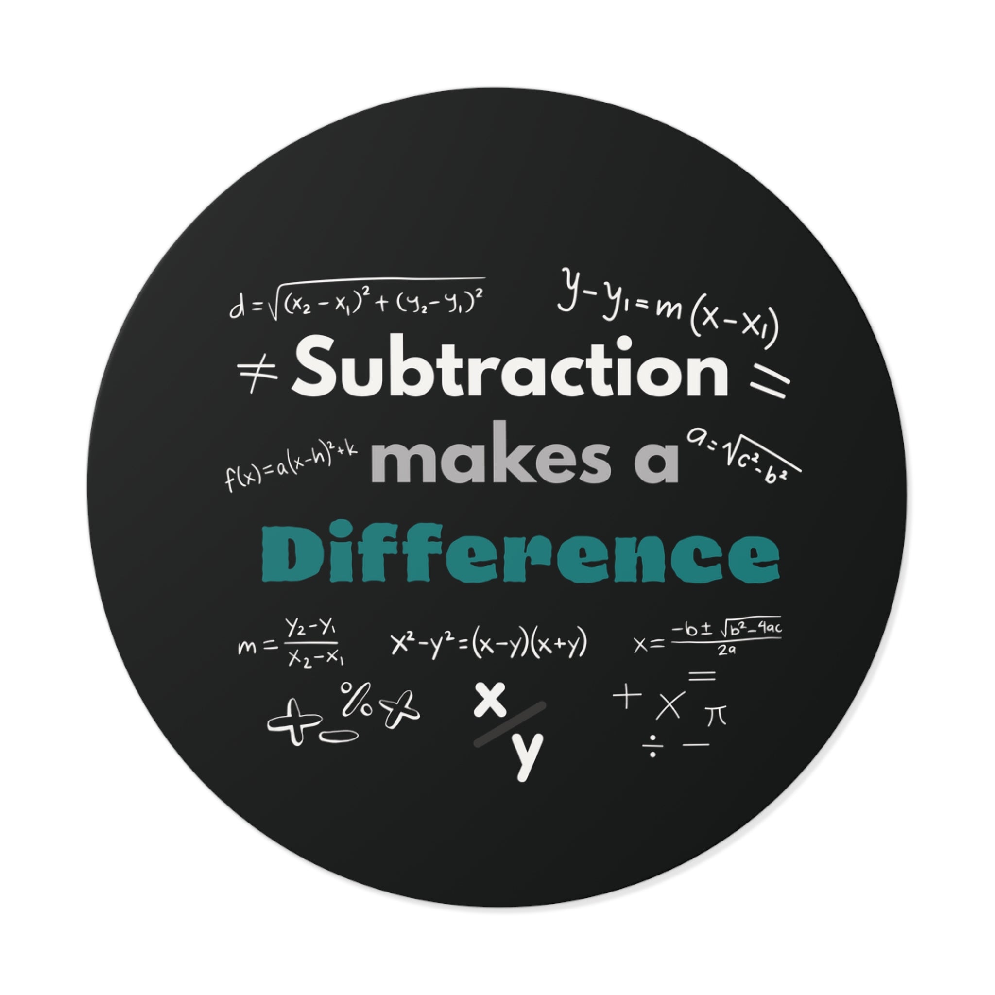 math stickers, Math-Inspired Round Vinyl Stickers - Perfect for Educators & Students, Classroom Decor, Learning Tools, Gift for Math Lovers