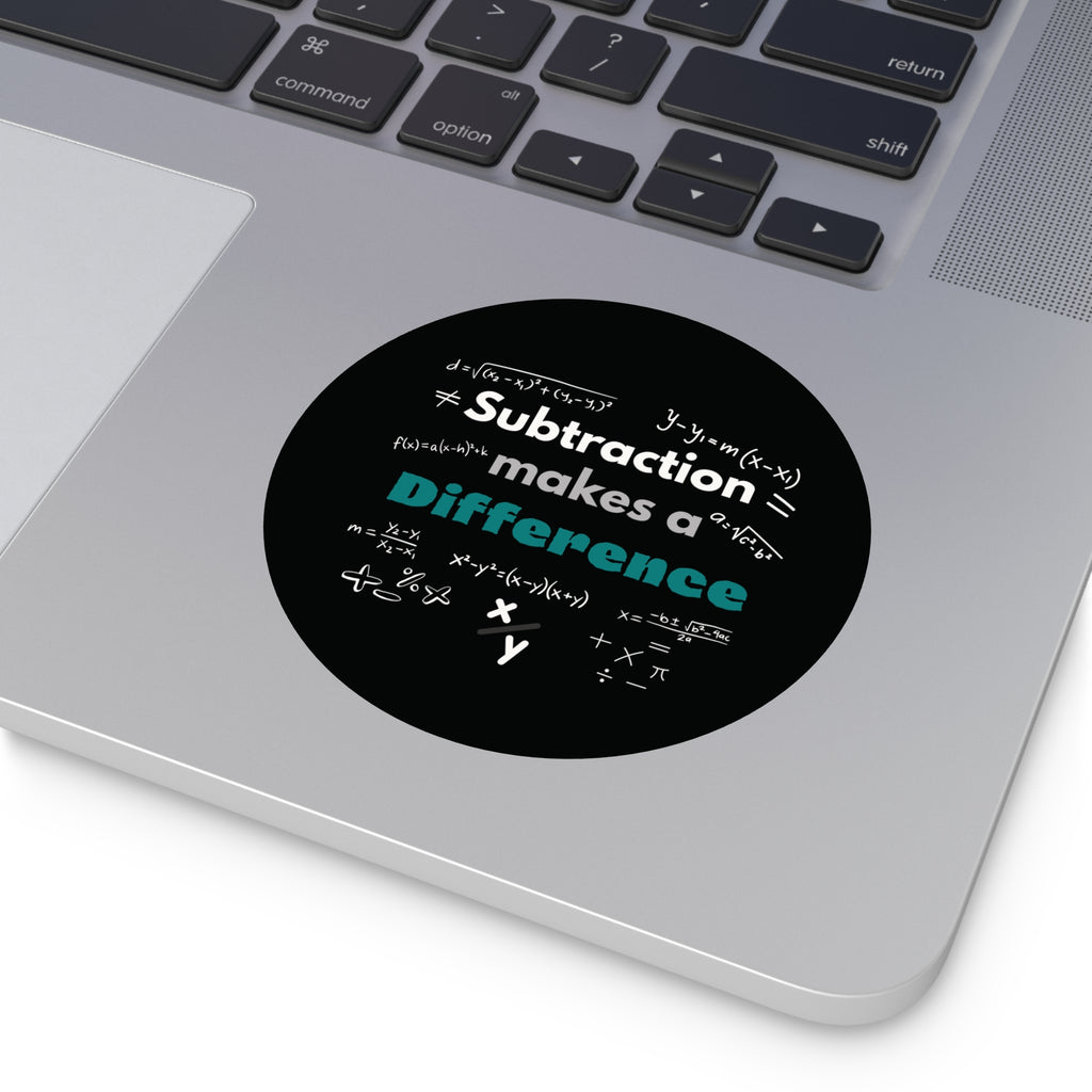 math stickers, Math-Inspired Round Vinyl Stickers - Perfect for Educators & Students, Classroom Decor, Learning Tools, Gift for Math Lovers