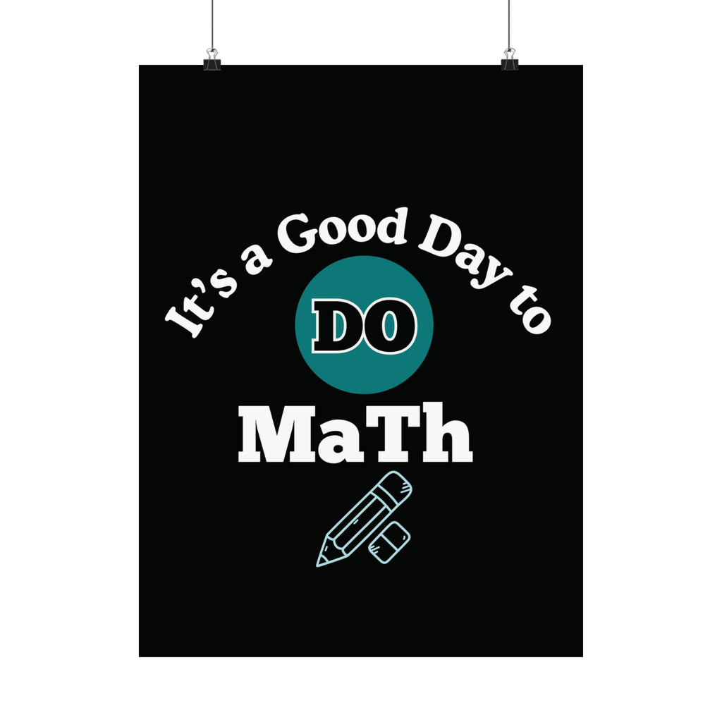 Math Poster, Math Motivational Satin Poster | Classroom Decor, Educational Gift, Study Inspiration, Teacher Gift, Math Lover Decor