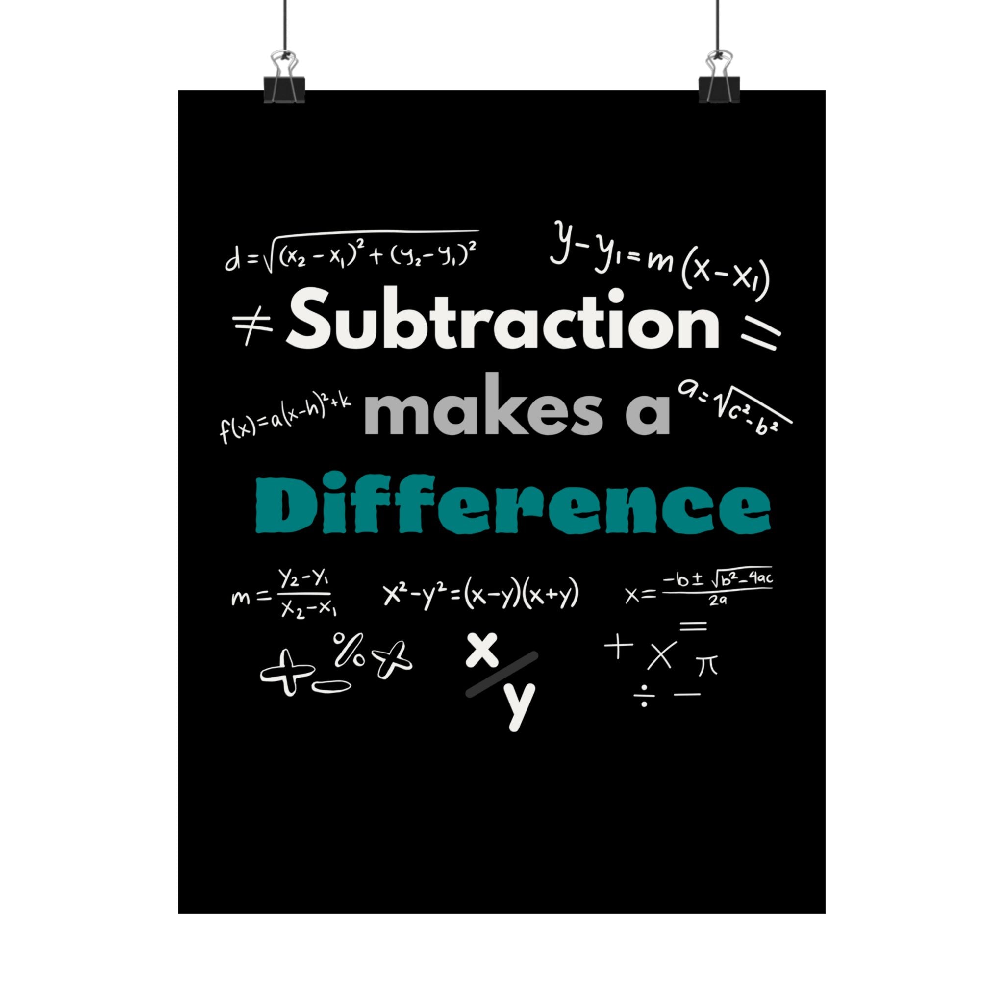 Mathematics Wall Art Print, Educational Decor, Teacher Gift, Classroom Decoration, Math Poster, Learning Home Office