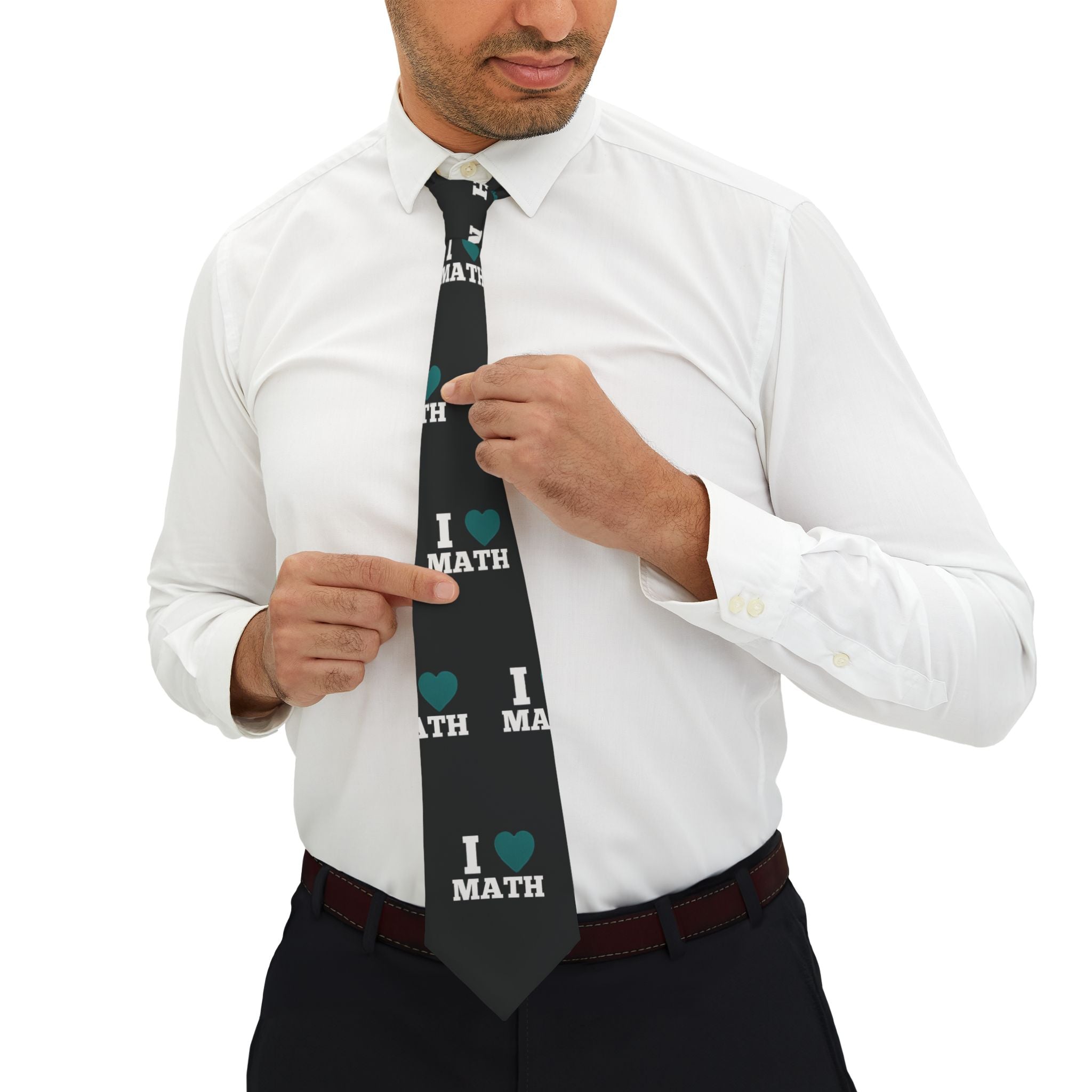 Math Lover Necktie - Geeky Gift for Teachers, Mathematicians, Students - STEM Accessory, Father's Day Present, Math Teacher Appreciation,