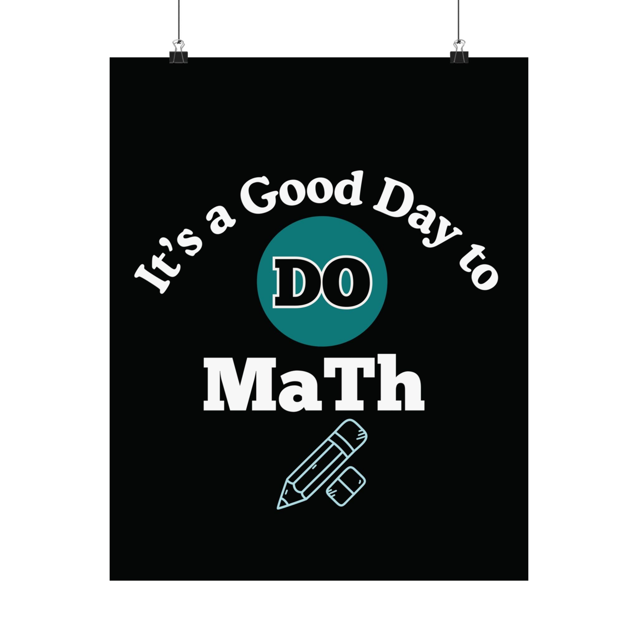 Math Poster, Math Motivational Satin Poster | Classroom Decor, Educational Gift, Study Inspiration, Teacher Gift, Math Lover Decor