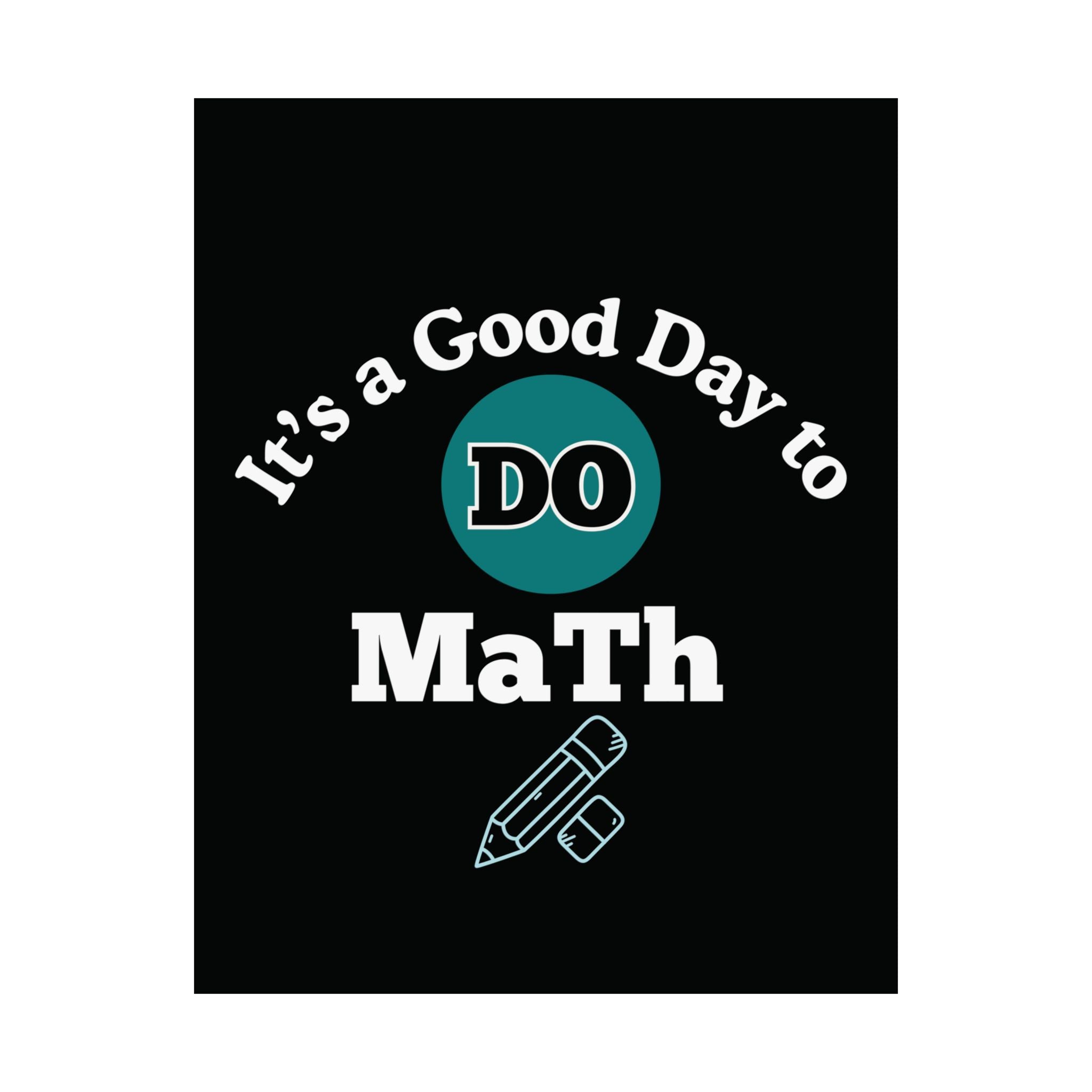Math Poster, Math Motivational Satin Poster | Classroom Decor, Educational Gift, Study Inspiration, Teacher Gift, Math Lover Decor