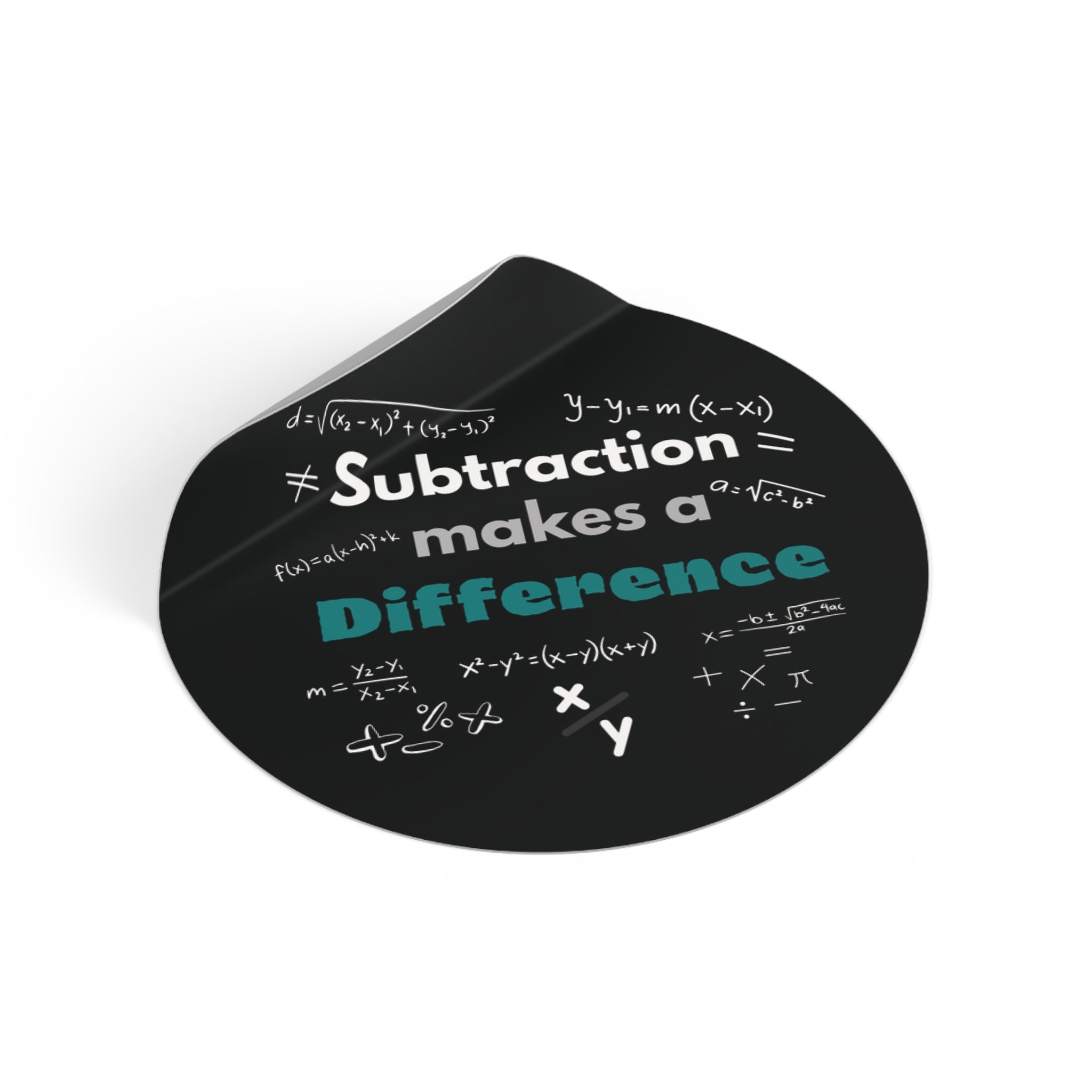 math stickers, Math-Inspired Round Vinyl Stickers - Perfect for Educators & Students, Classroom Decor, Learning Tools, Gift for Math Lovers