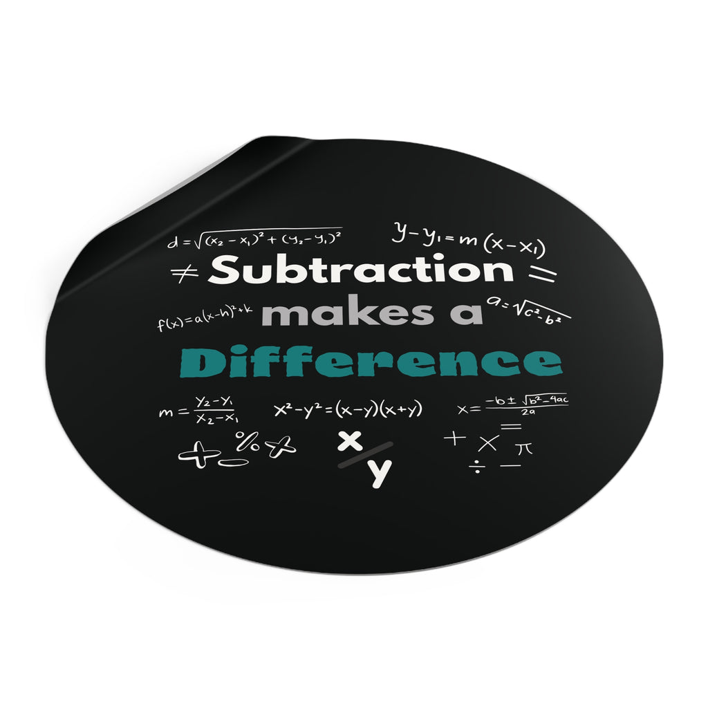 math stickers, Math-Inspired Round Vinyl Stickers - Perfect for Educators & Students, Classroom Decor, Learning Tools, Gift for Math Lovers