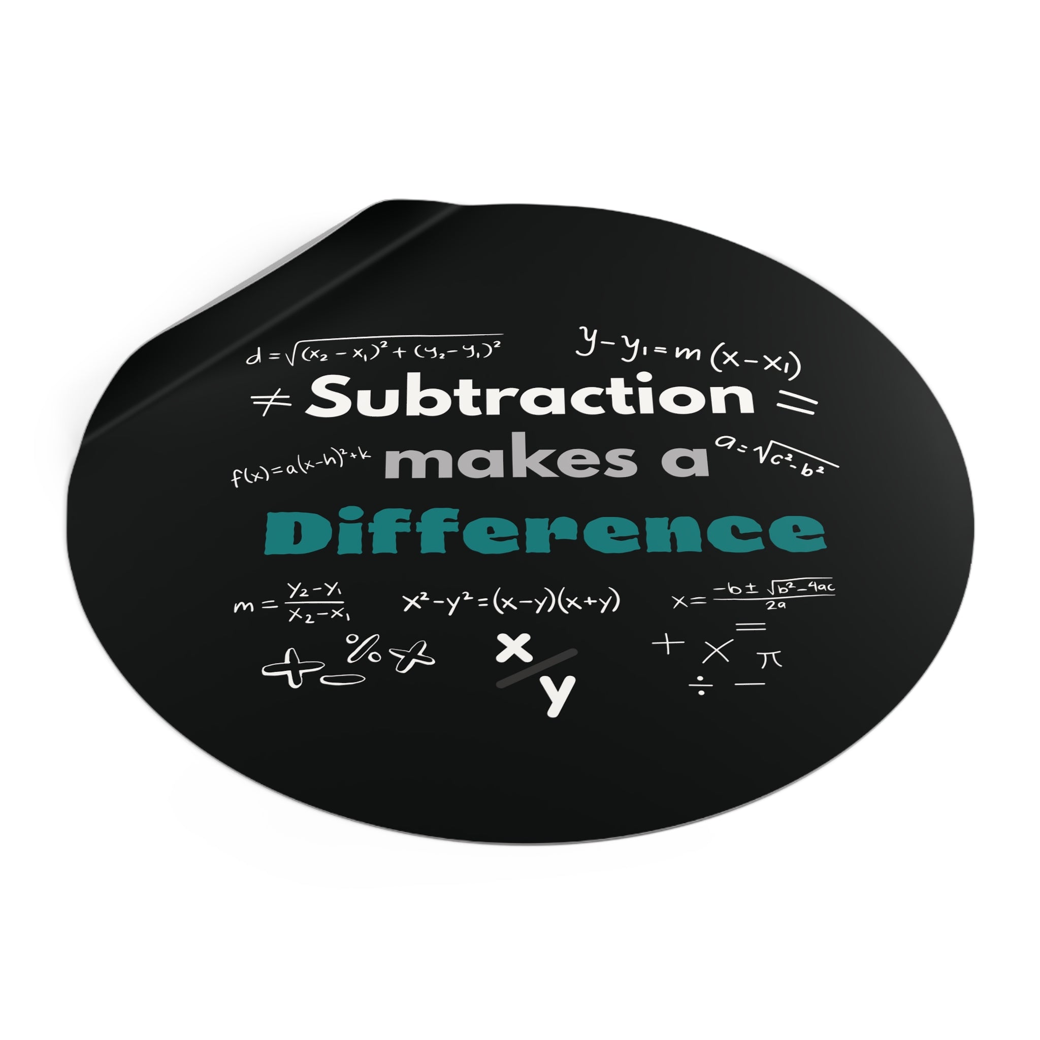 math stickers, Math-Inspired Round Vinyl Stickers - Perfect for Educators & Students, Classroom Decor, Learning Tools, Gift for Math Lovers