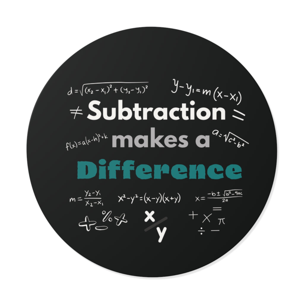 math stickers, Math-Inspired Round Vinyl Stickers - Perfect for Educators & Students, Classroom Decor, Learning Tools, Gift for Math Lovers