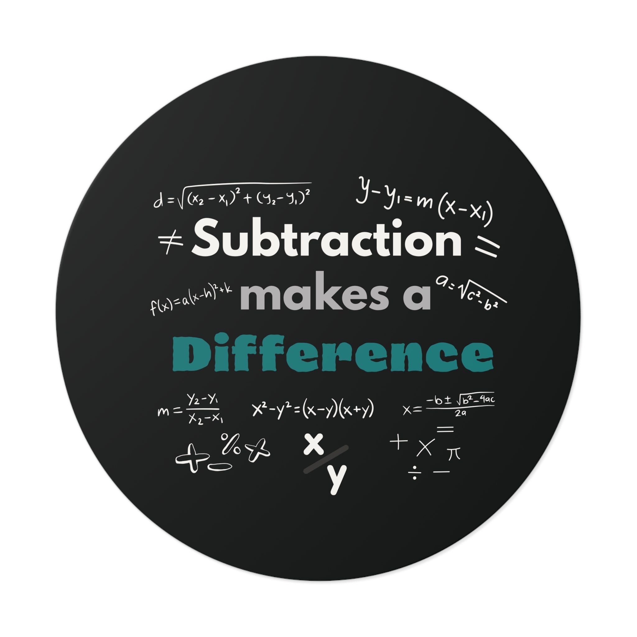 math stickers, Math-Inspired Round Vinyl Stickers - Perfect for Educators & Students, Classroom Decor, Learning Tools, Gift for Math Lovers