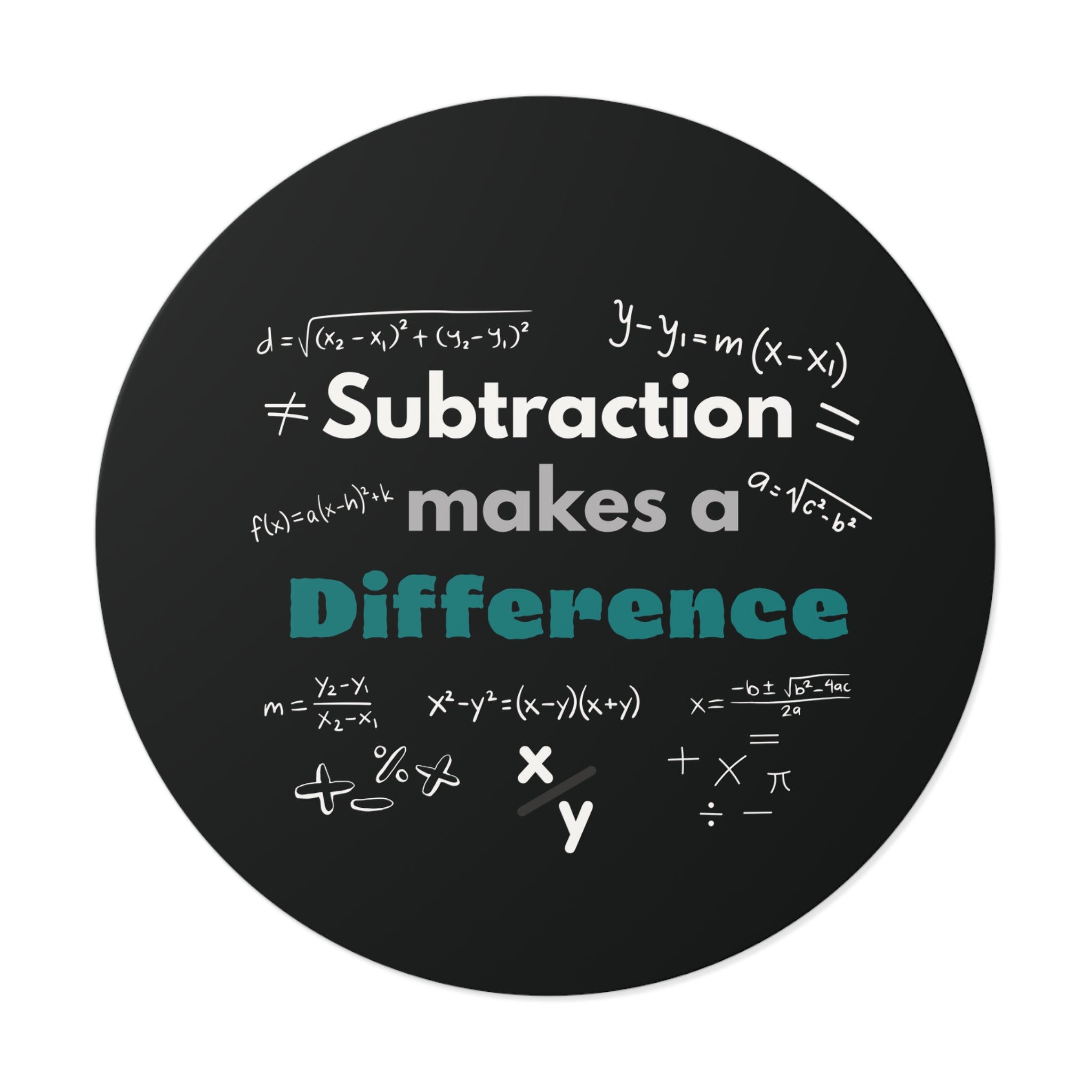 math stickers, Math-Inspired Round Vinyl Stickers - Perfect for Educators & Students, Classroom Decor, Learning Tools, Gift for Math Lovers