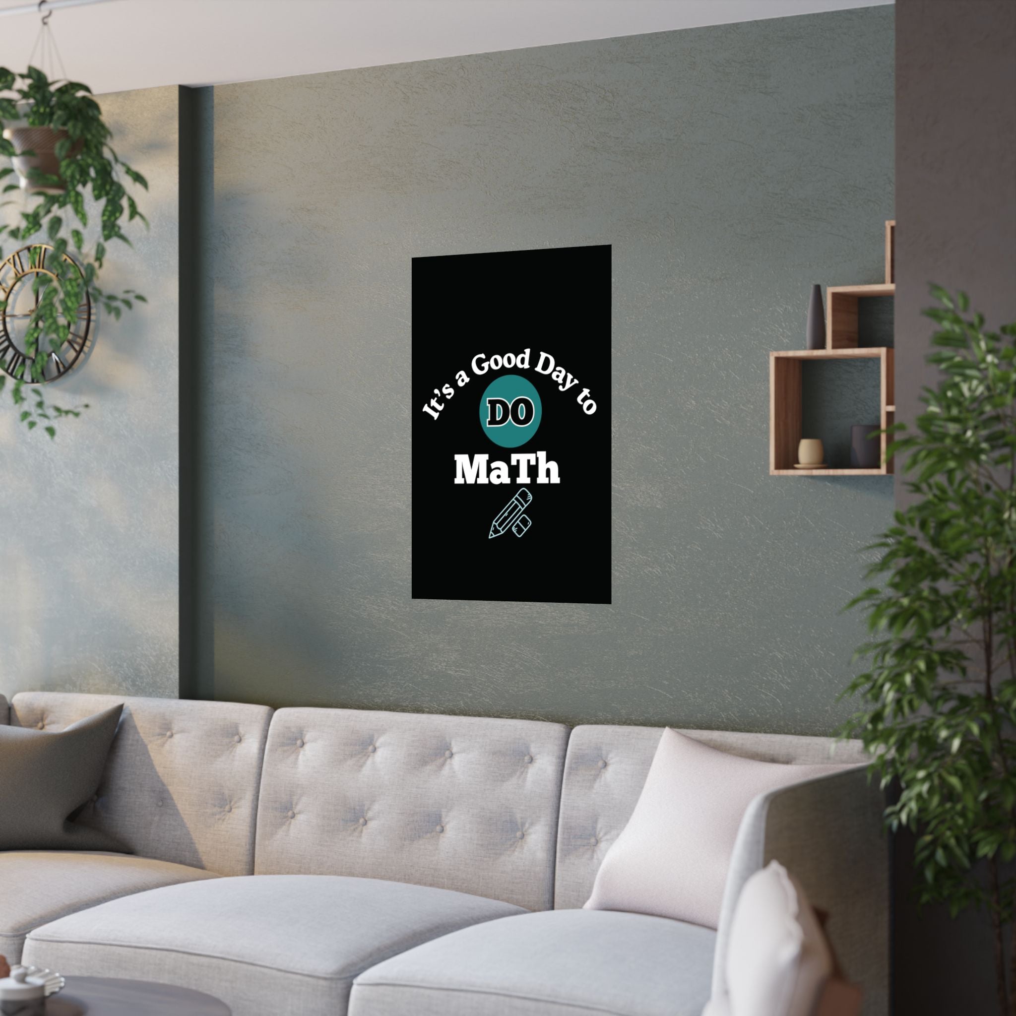 Math Poster, Math Motivational Satin Poster | Classroom Decor, Educational Gift, Study Inspiration, Teacher Gift, Math Lover Decor