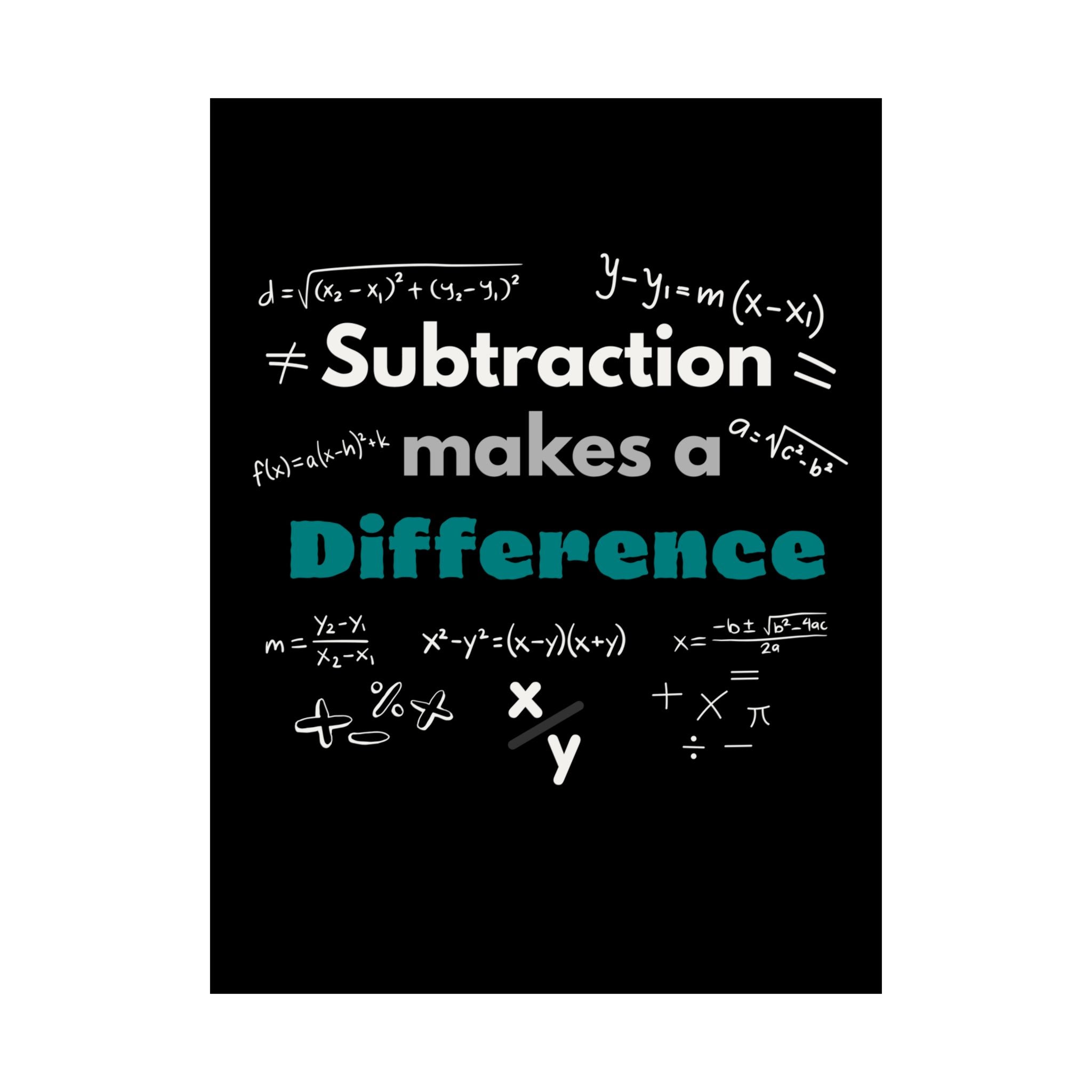 Mathematics Wall Art Print, Educational Decor, Teacher Gift, Classroom Decoration, Math Poster, Learning Home Office