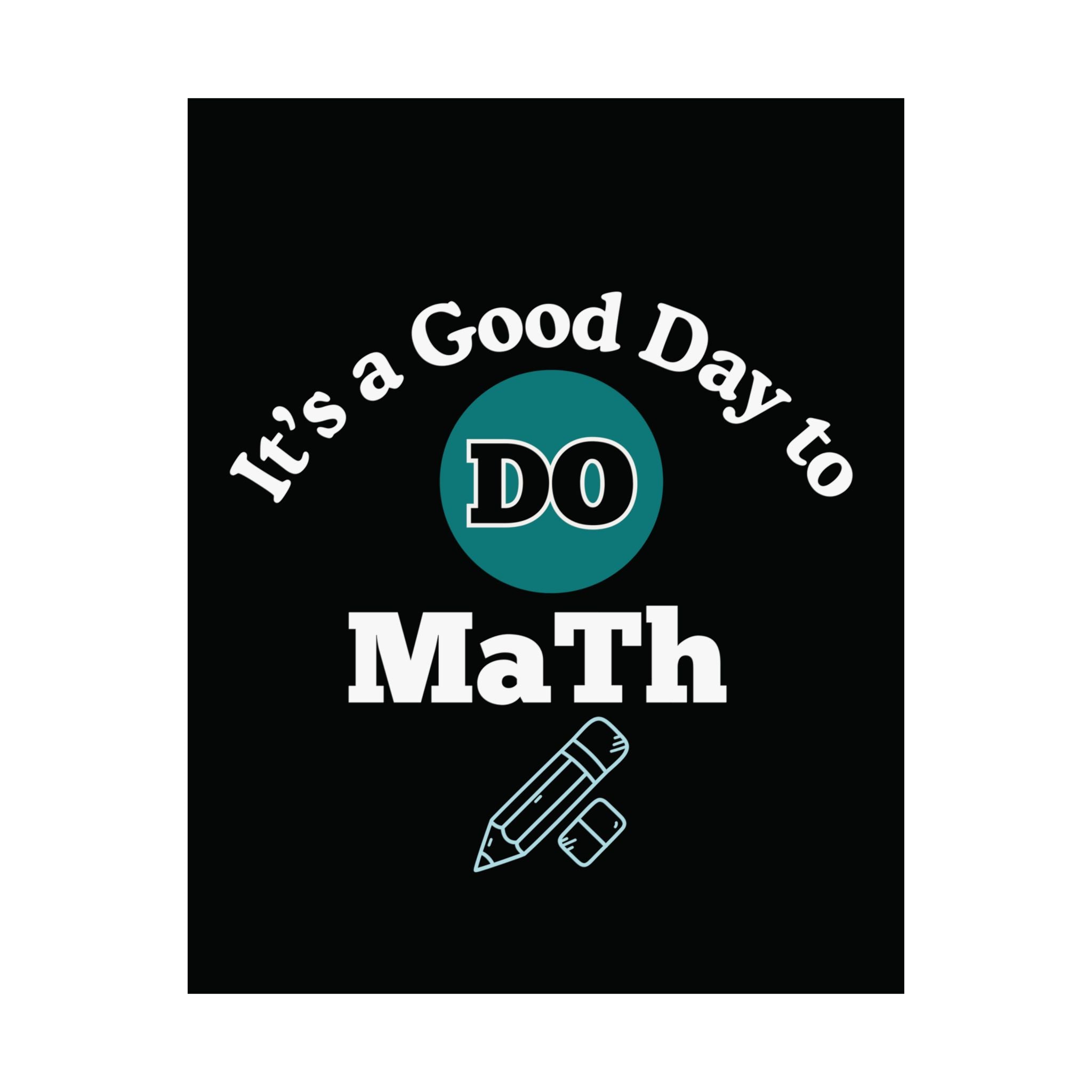Math Poster, Math Motivational Satin Poster | Classroom Decor, Educational Gift, Study Inspiration, Teacher Gift, Math Lover Decor