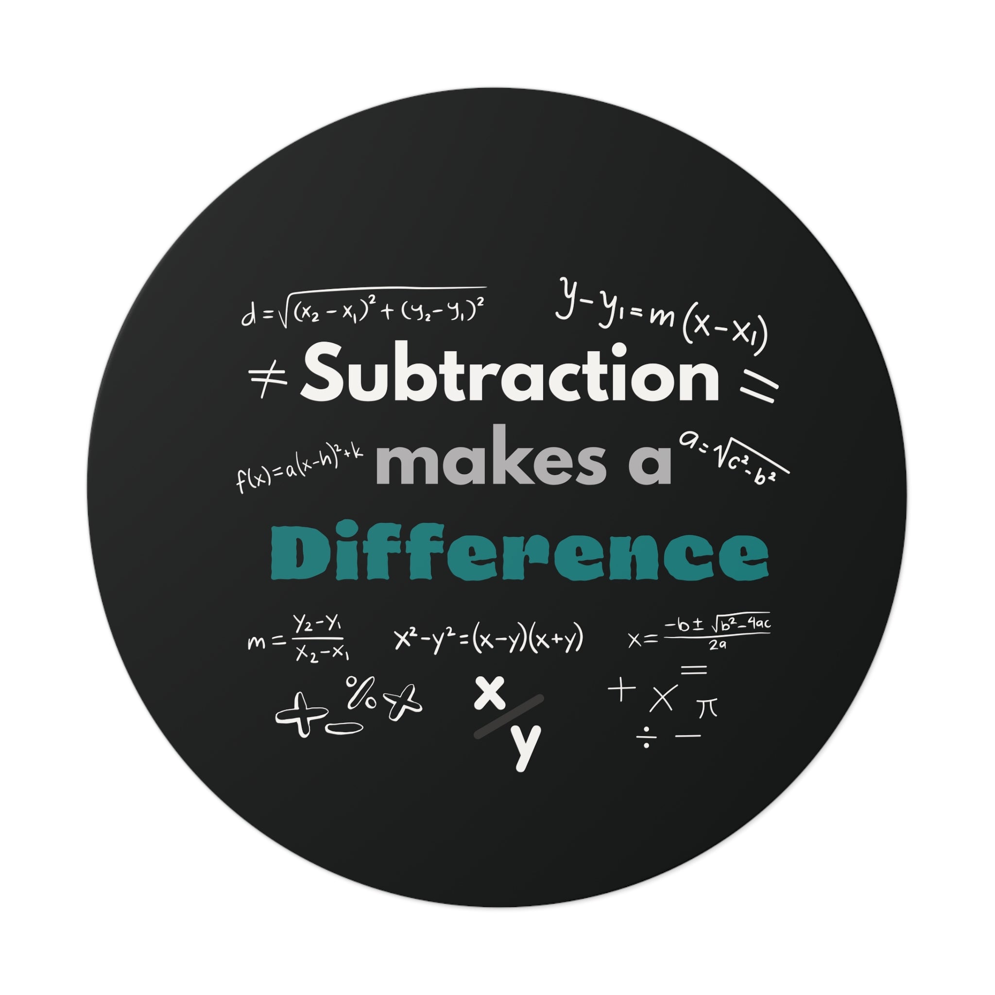 math stickers, Math-Inspired Round Vinyl Stickers - Perfect for Educators & Students, Classroom Decor, Learning Tools, Gift for Math Lovers