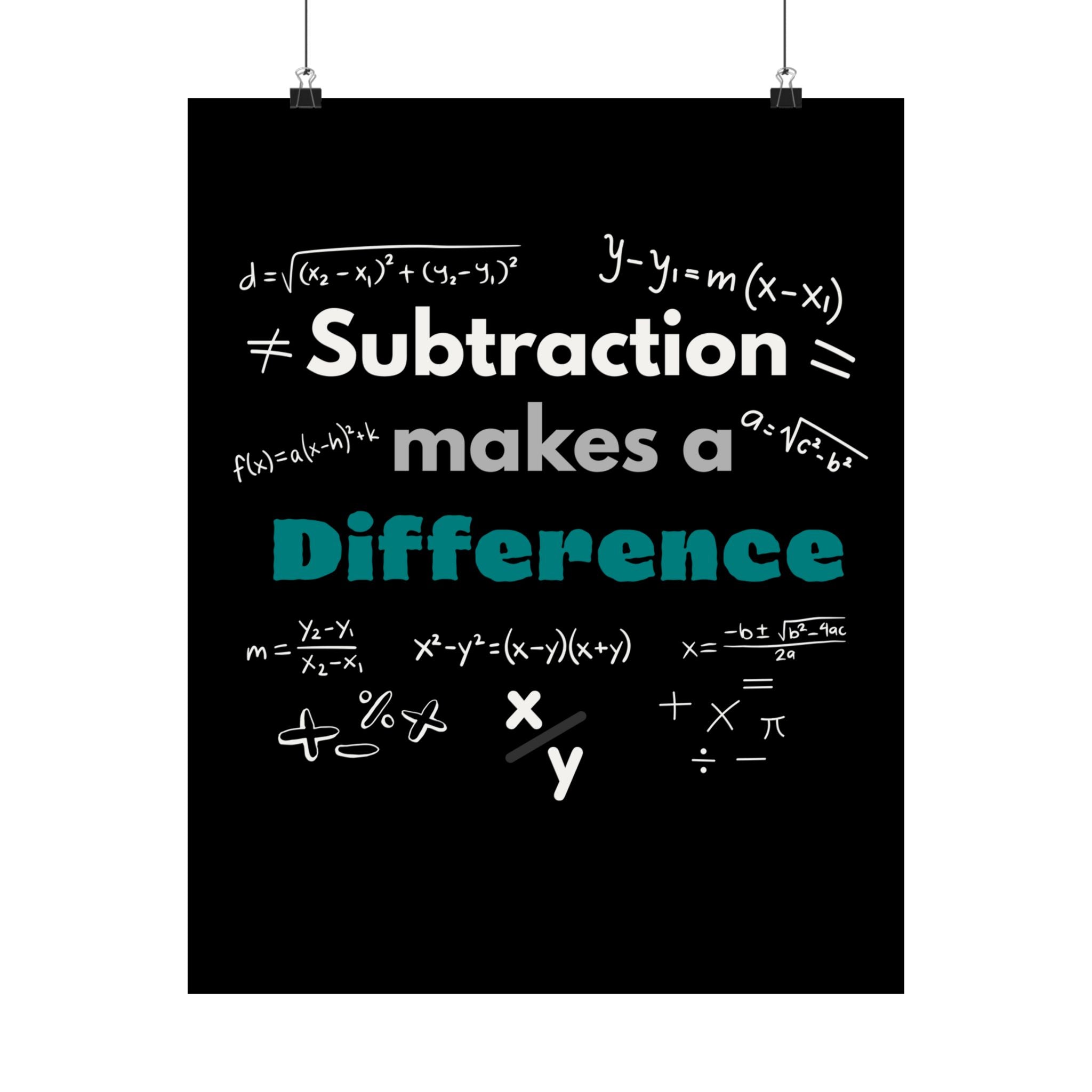 Mathematics Wall Art Print, Educational Decor, Teacher Gift, Classroom Decoration, Math Poster, Learning Home Office