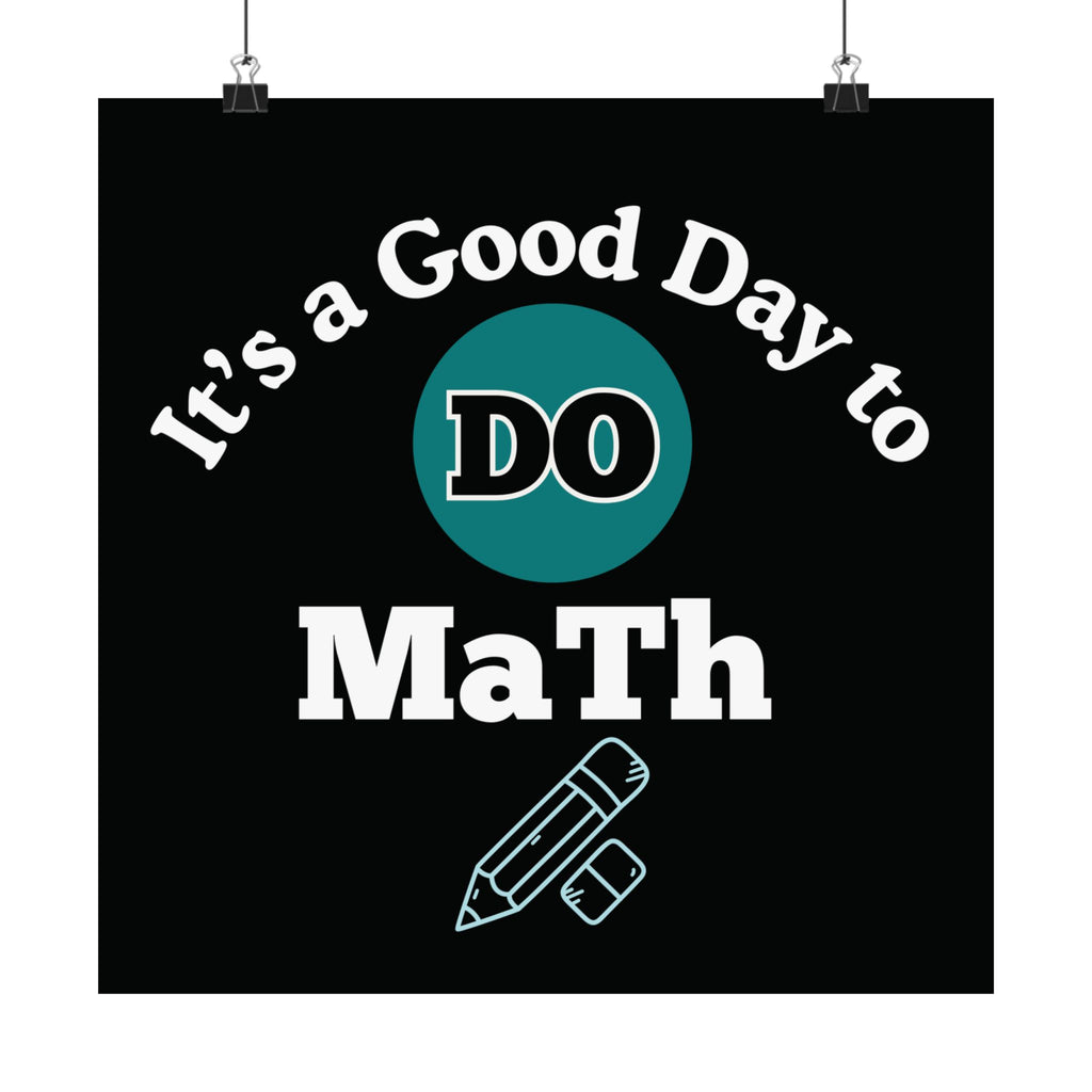 Math Poster, Math Motivational Satin Poster | Classroom Decor, Educational Gift, Study Inspiration, Teacher Gift, Math Lover Decor