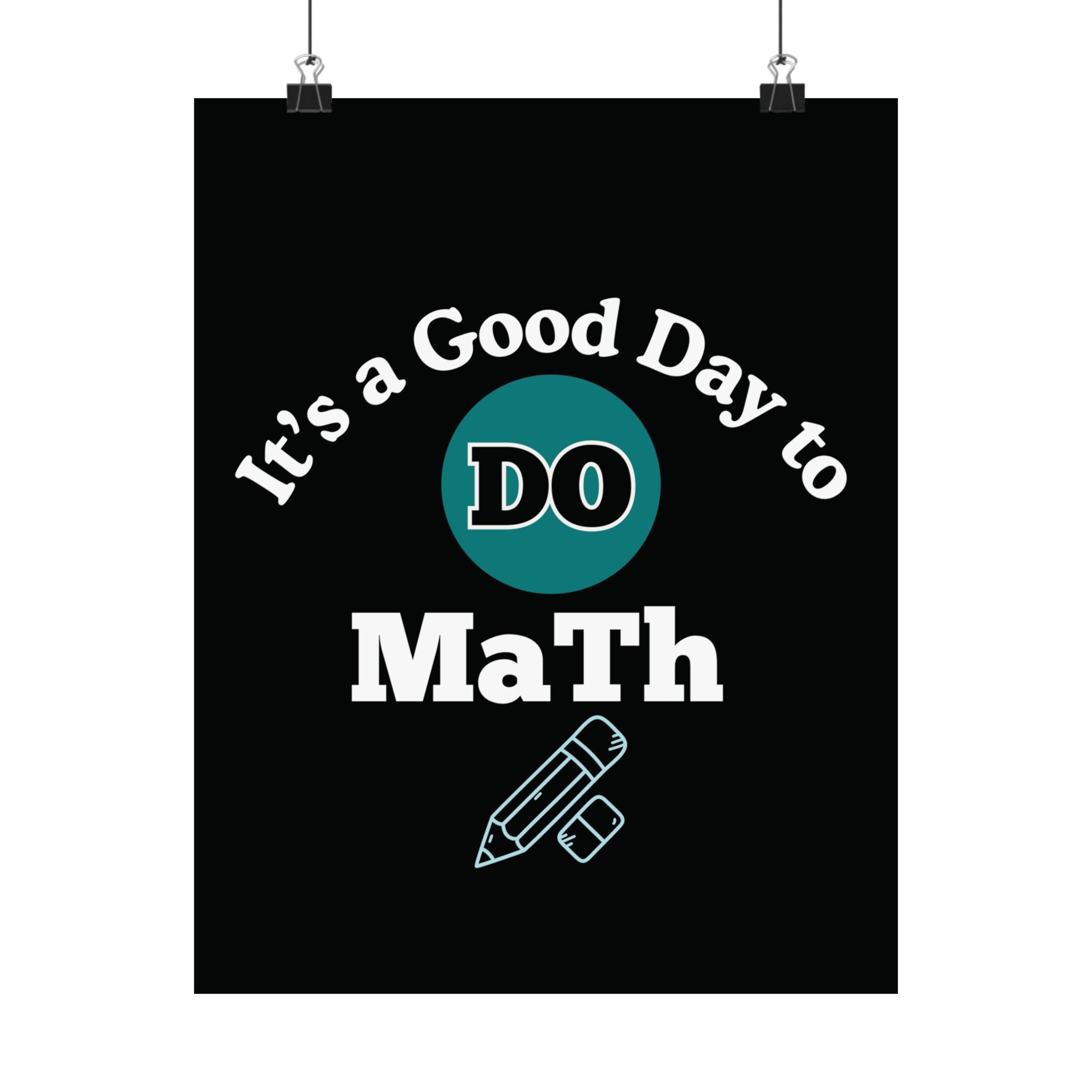 Math Poster, Math Motivational Satin Poster | Classroom Decor, Educational Gift, Study Inspiration, Teacher Gift, Math Lover Decor